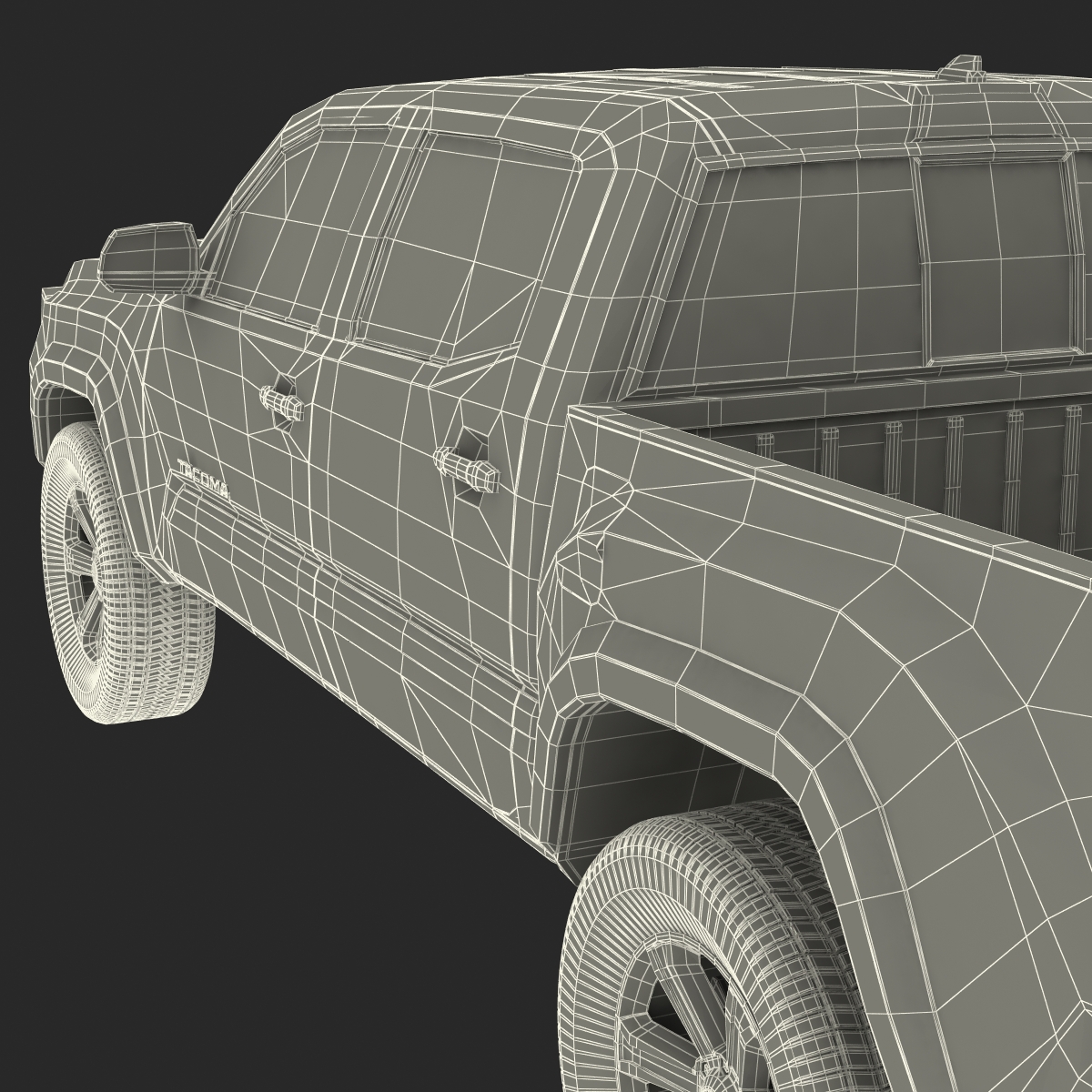 3D model Toyota Tacoma 2016 Rigged