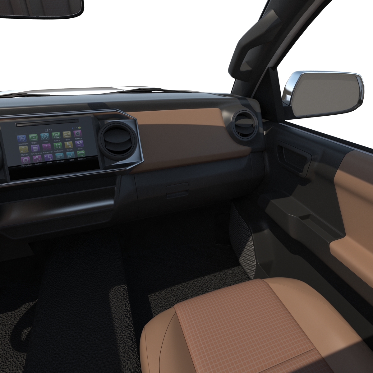 Toyota Tacoma 2016 Simple Interior 3D model