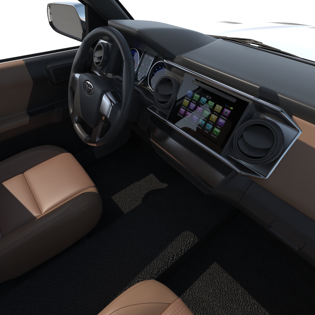 Toyota Tacoma 2016 Simple Interior 3D model