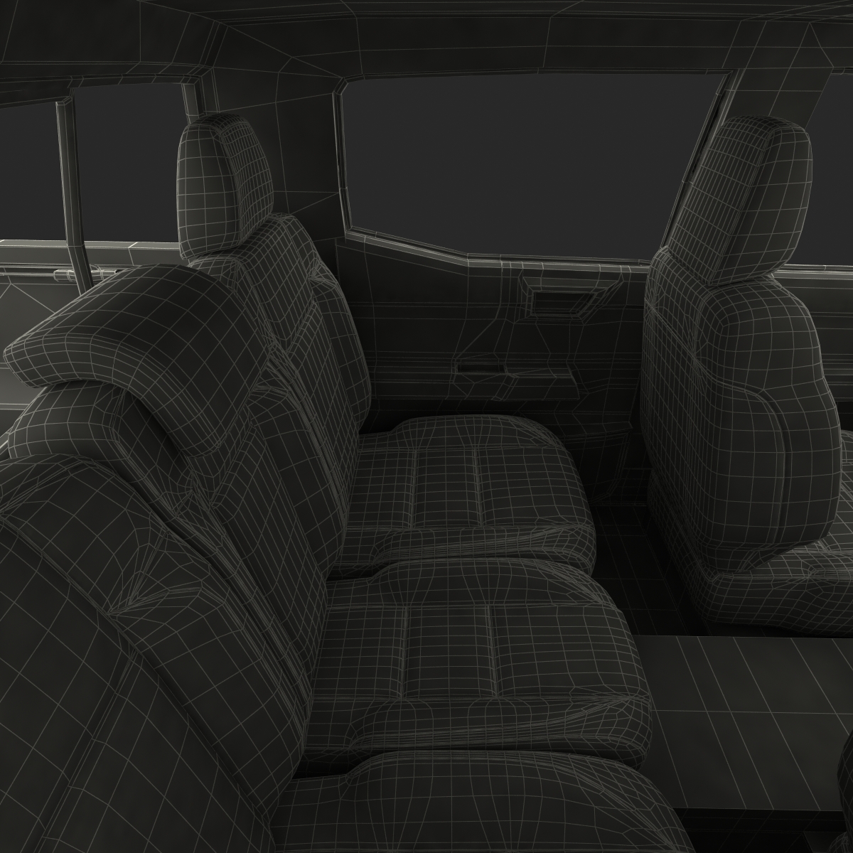 Toyota Tacoma 2016 Simple Interior 3D model