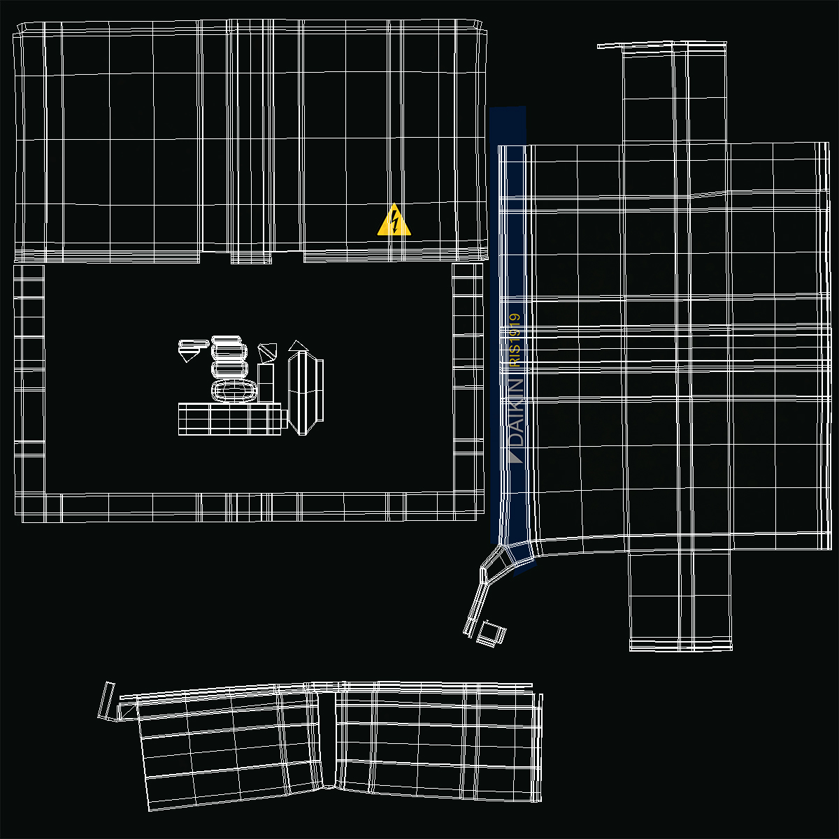 ISO Refrigerated Container Green 3D