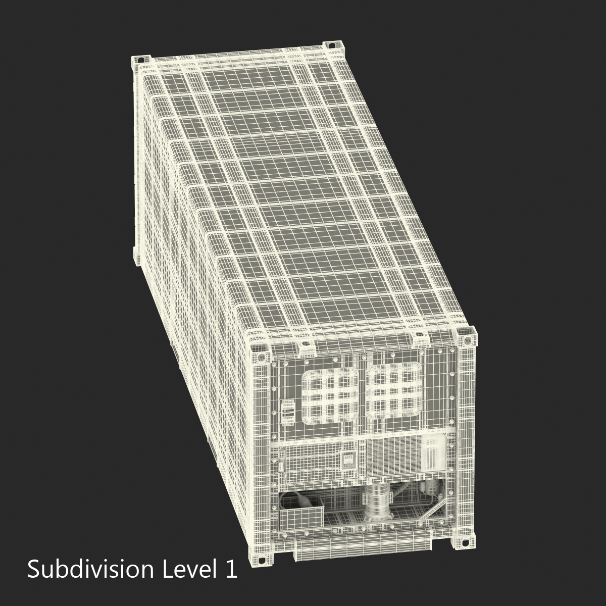 ISO Refrigerated Container Green 3D