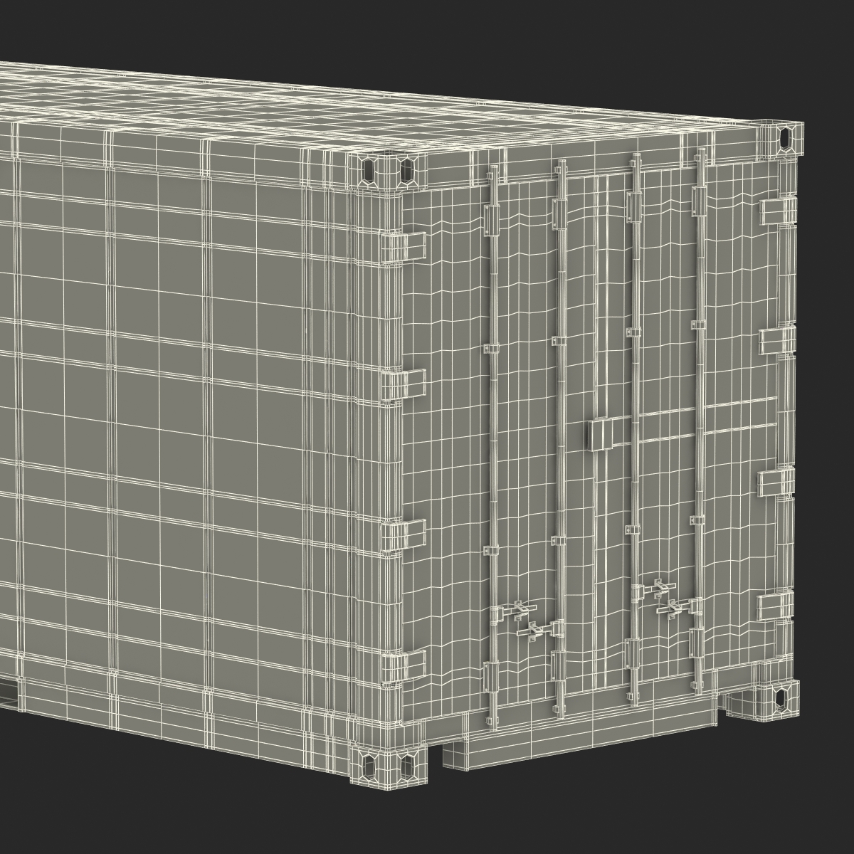 ISO Refrigerated Container Green 3D