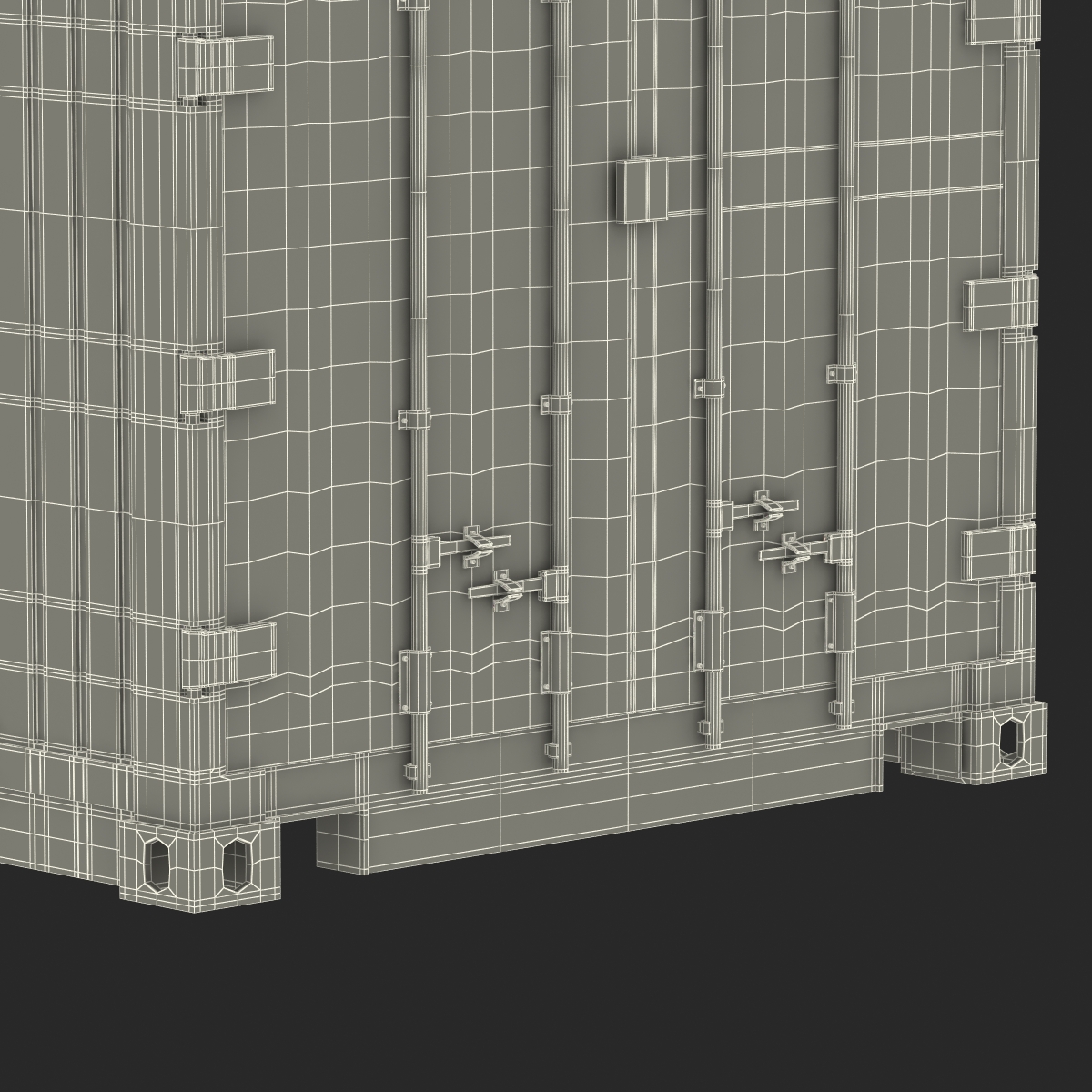 ISO Refrigerated Container Green 3D