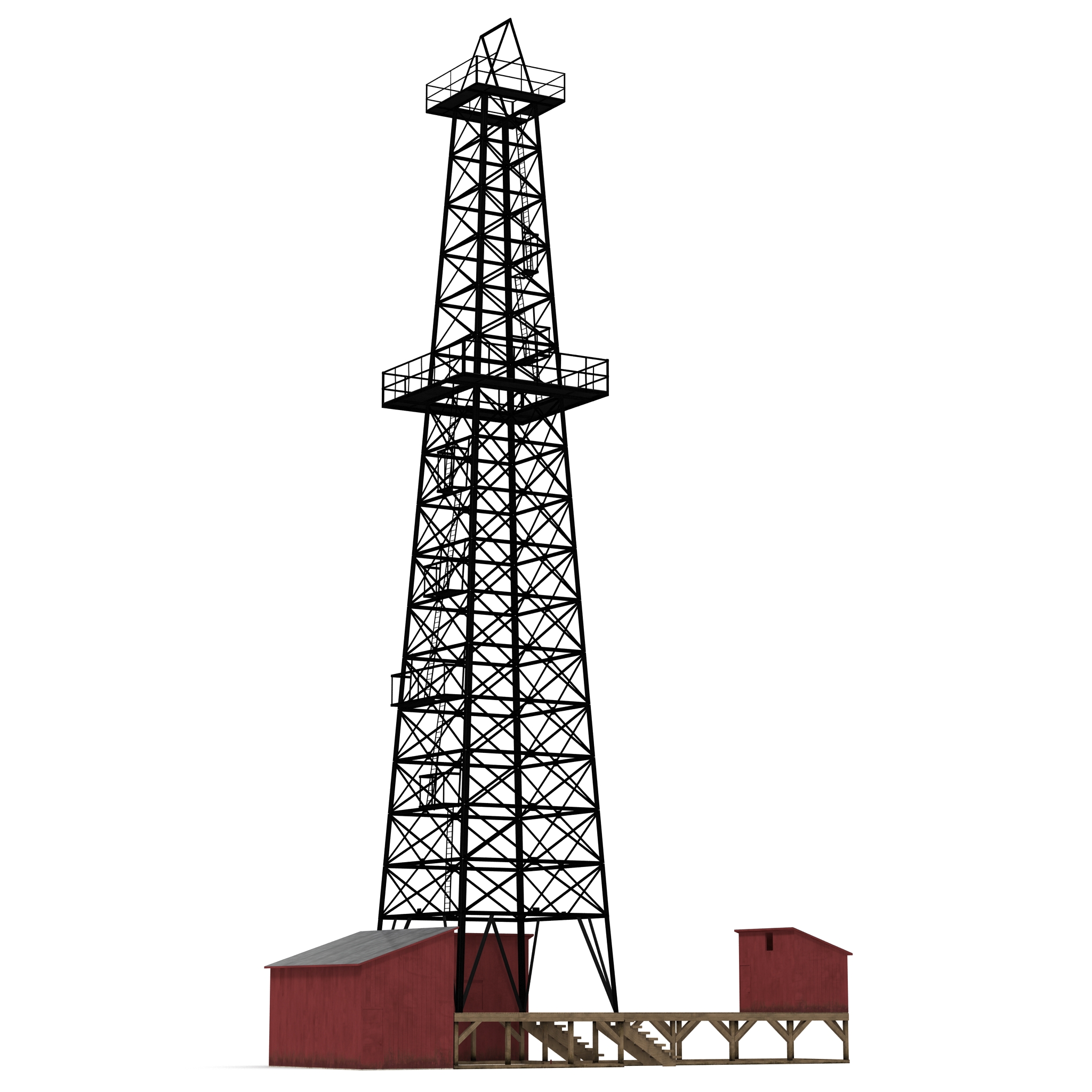 3D Oil Derrick 2 model