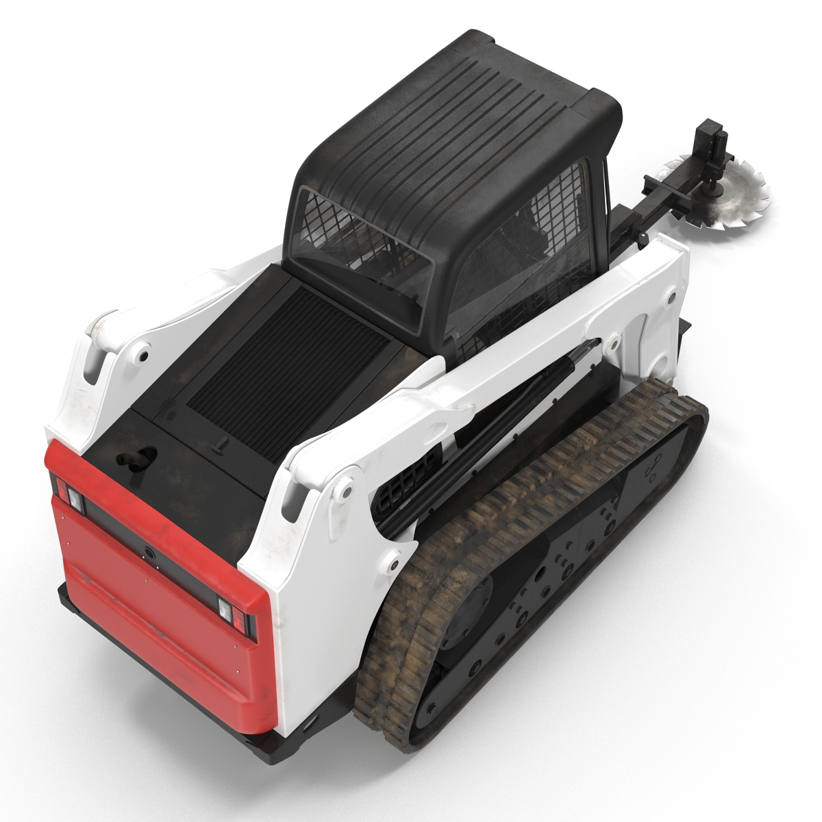 Compact Tracked Loader With Brush Saw 3D