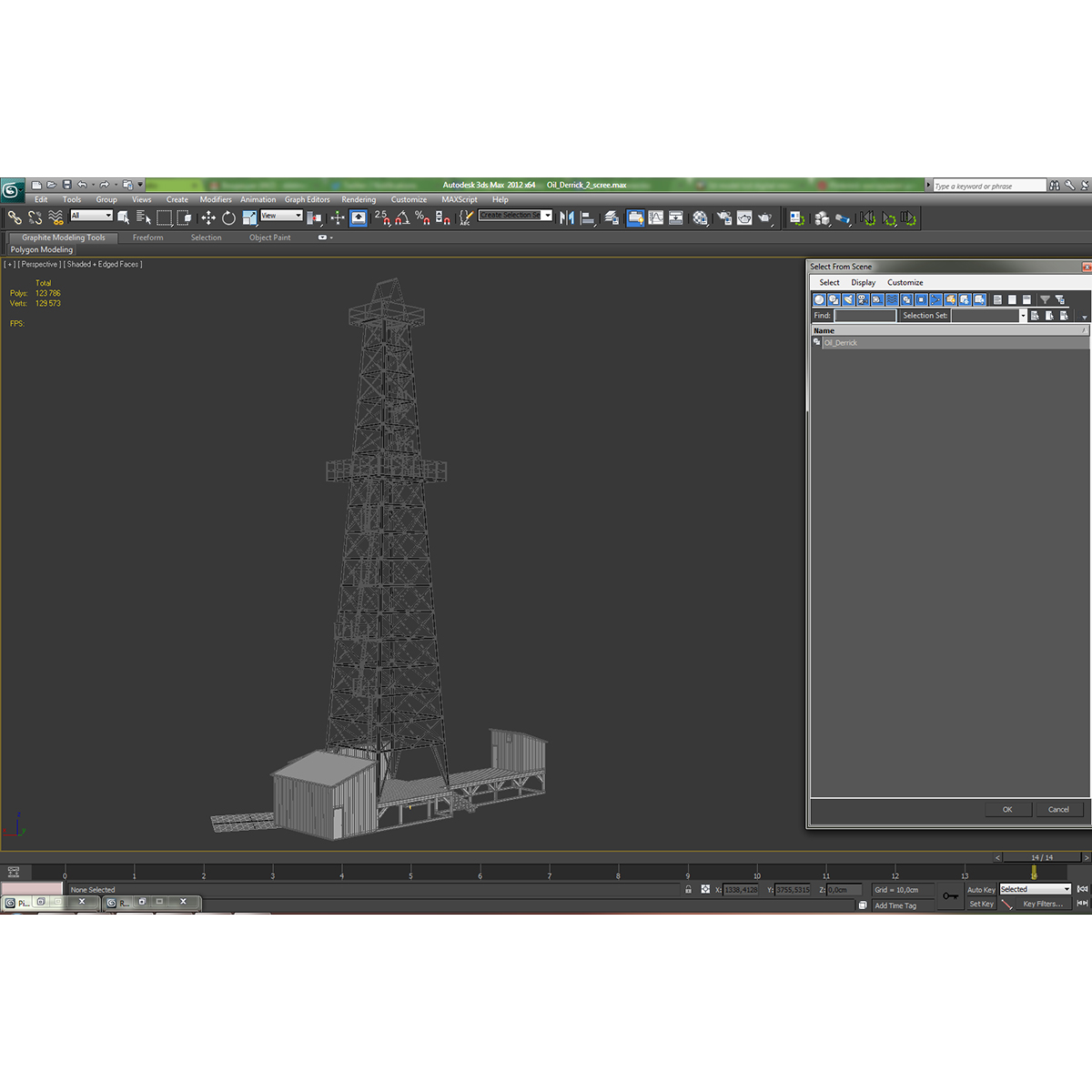 3D Oil Derrick 2 model