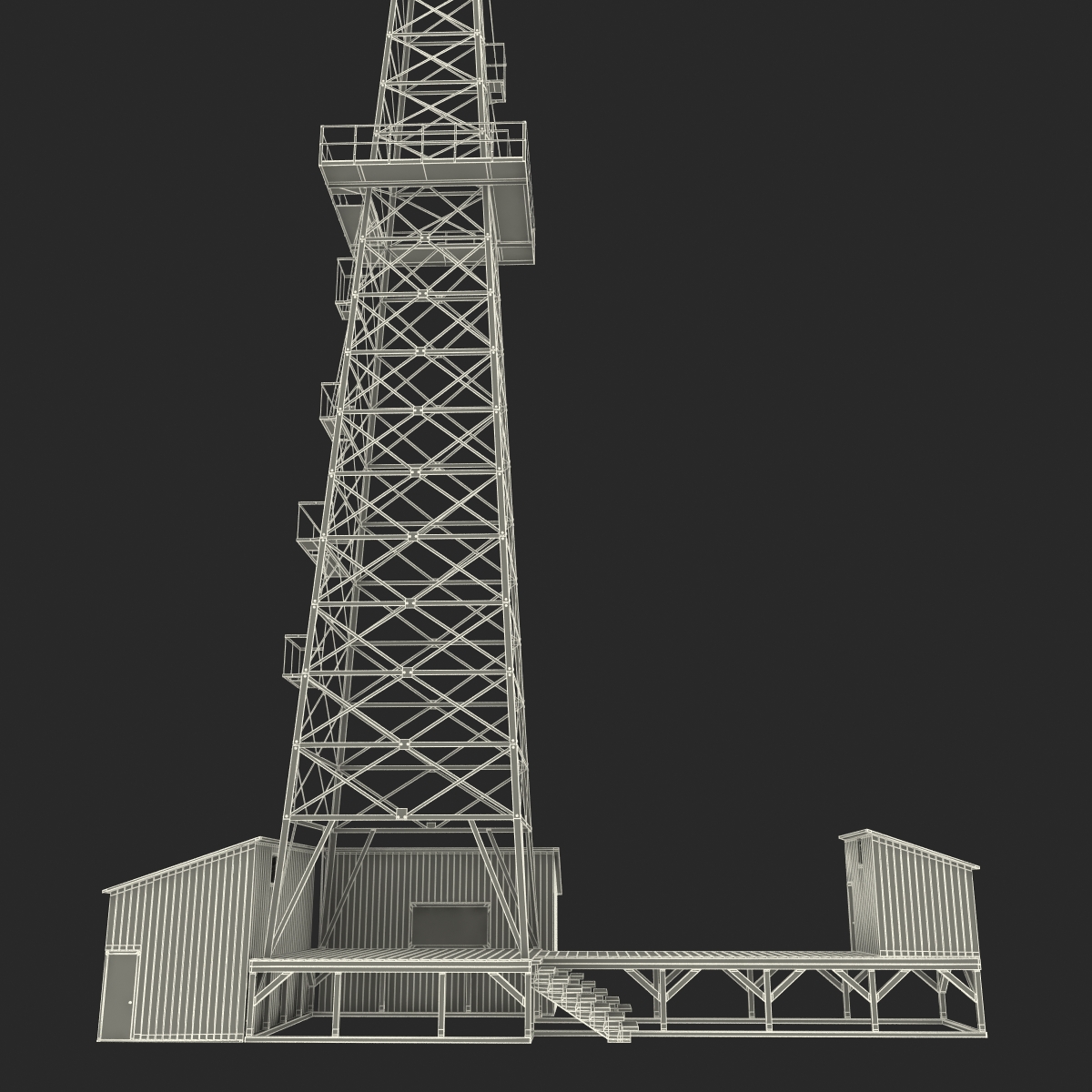 3D Oil Derrick 2 model