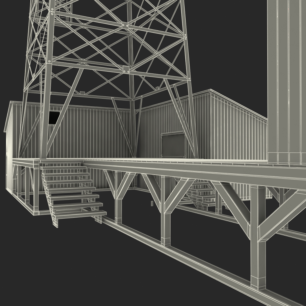 3D Oil Derrick 2 model