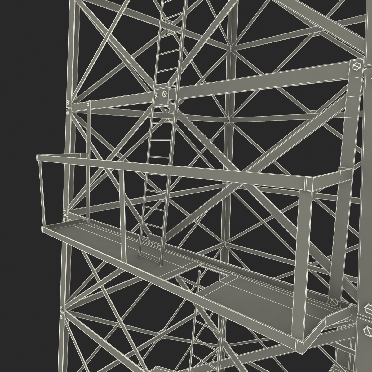 3D Oil Derrick 2 model