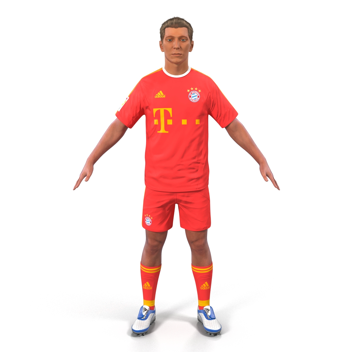 Soccer Player Bayern Rigged 2 3D model