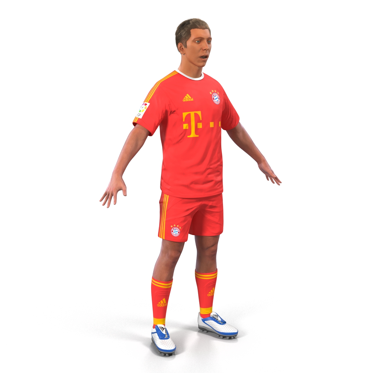 Soccer Player Bayern Rigged 2 3D model