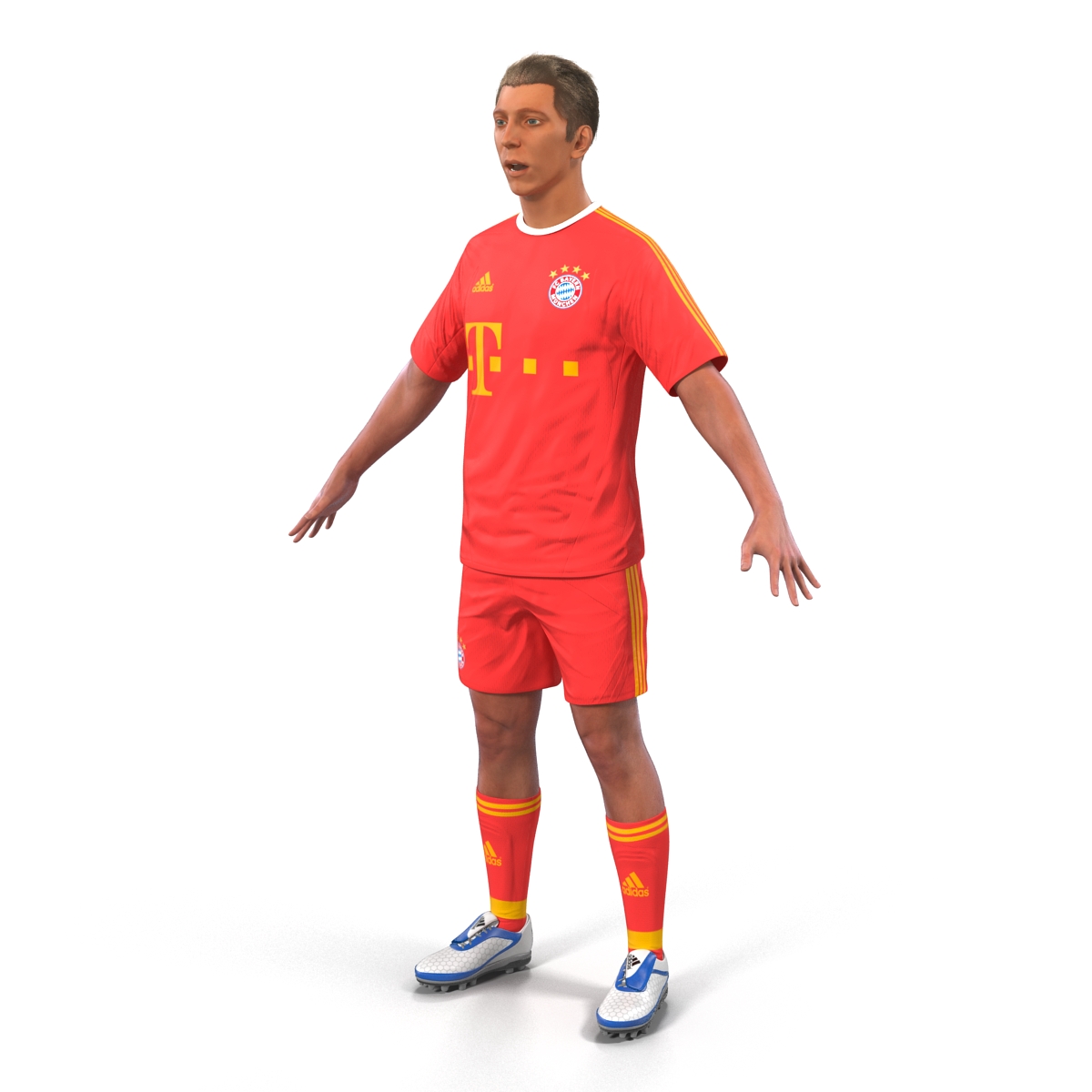 Soccer Player Bayern Rigged 2 3D model