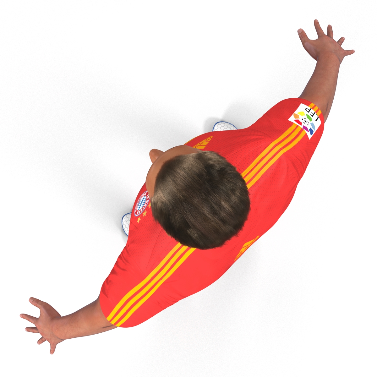 Soccer Player Bayern Rigged 2 3D model