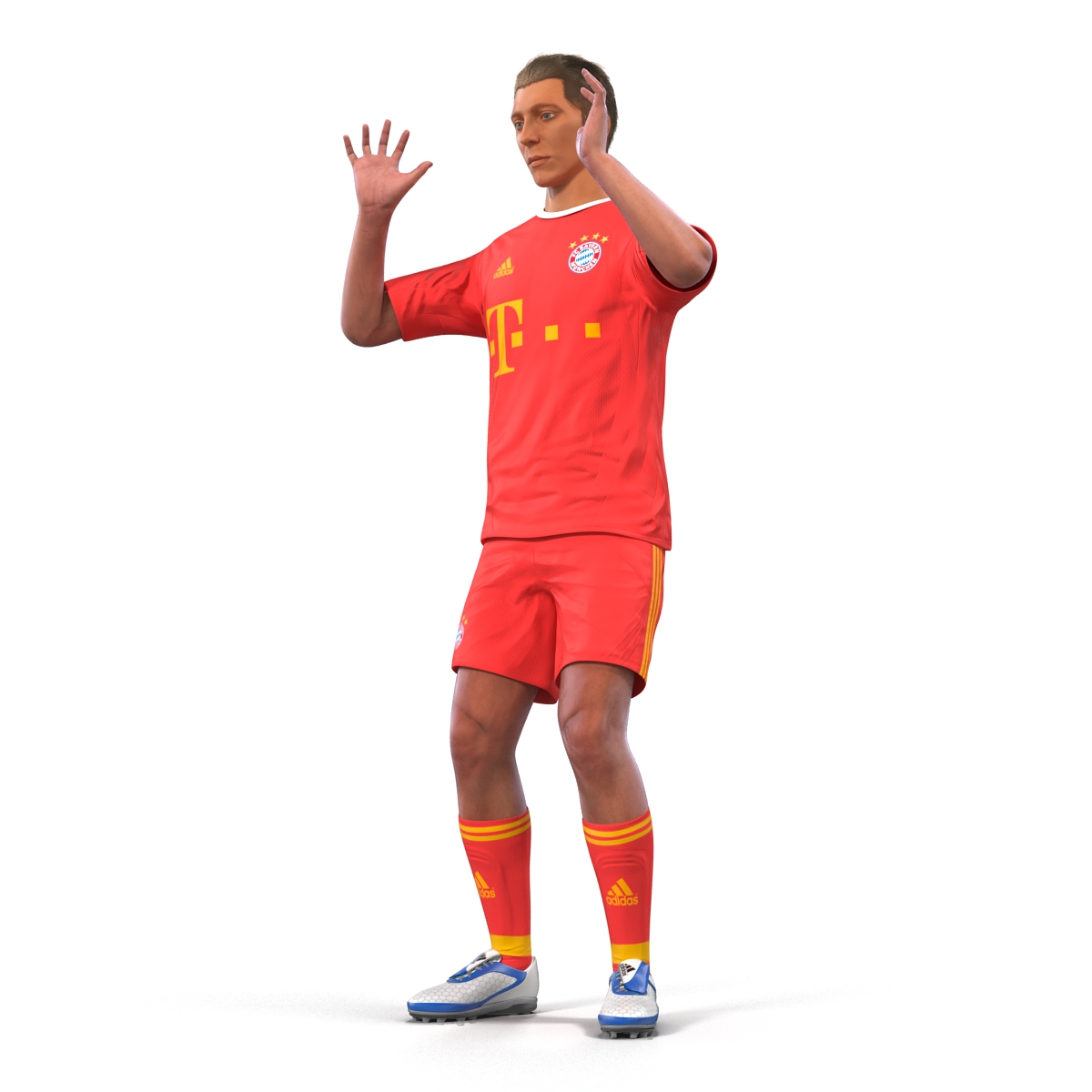 Soccer Player Bayern Rigged 2 3D model