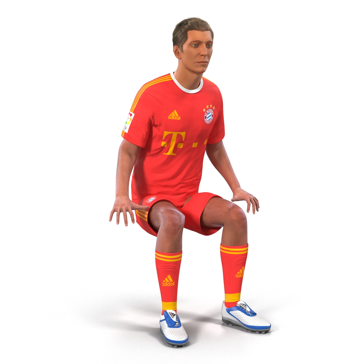 Soccer Player Bayern Rigged 2 3D model