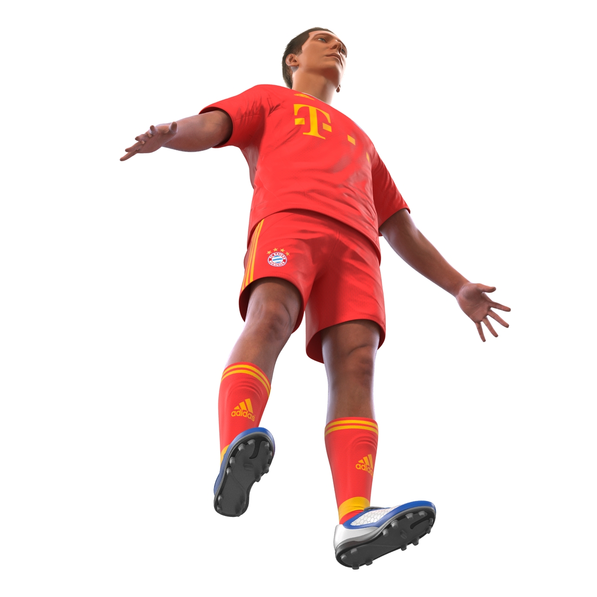 Soccer Player Bayern Rigged 2 3D model