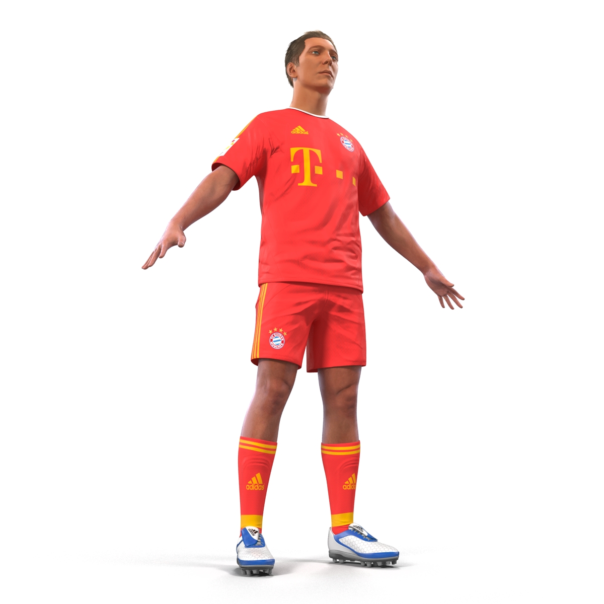 Soccer Player Bayern Rigged 2 3D model