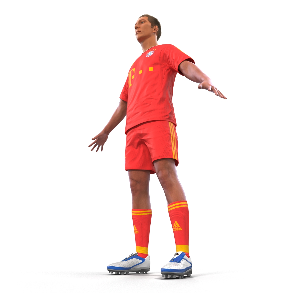 Soccer Player Bayern Rigged 2 3D model