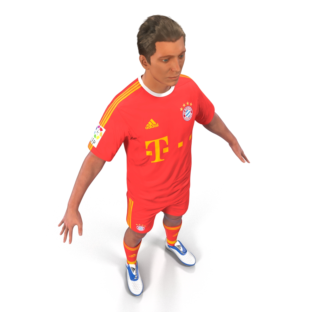 Soccer Player Bayern Rigged 2 3D model