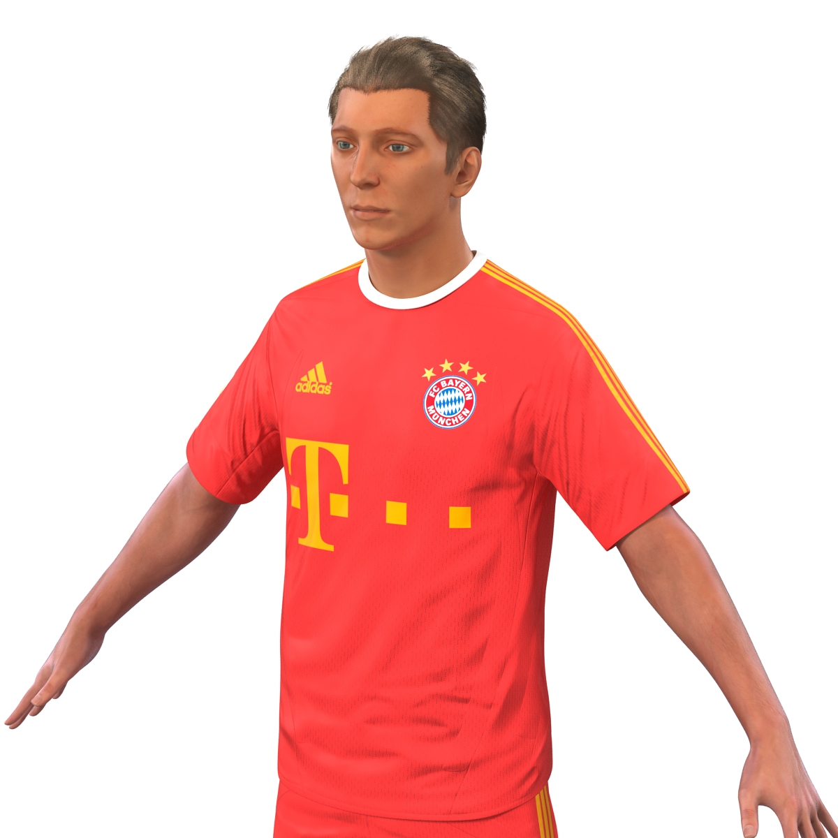 Soccer Player Bayern Rigged 2 3D model