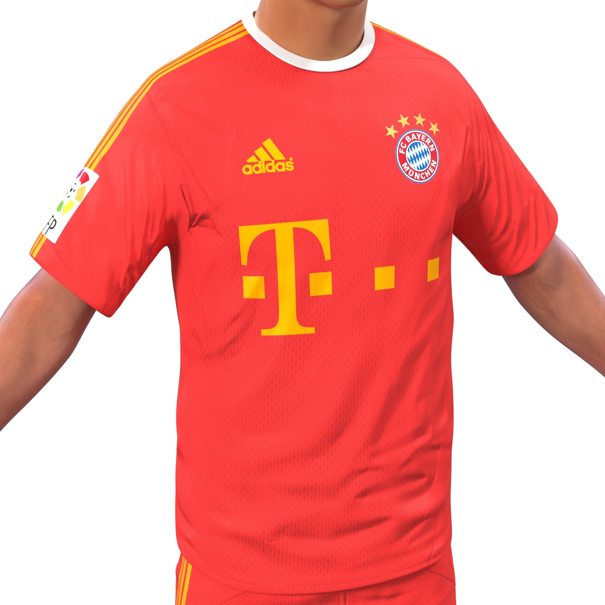 Soccer Player Bayern Rigged 2 3D model