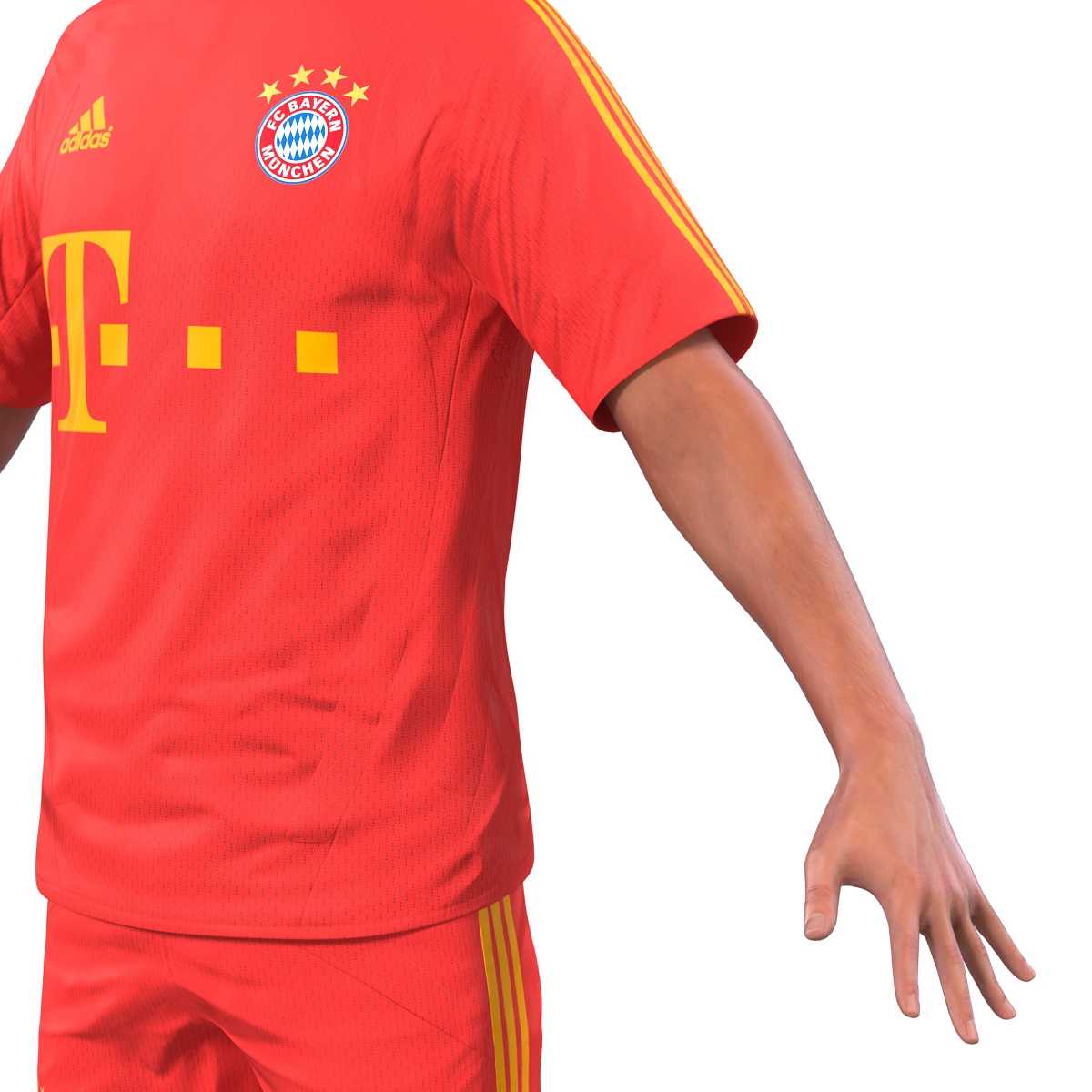 Soccer Player Bayern Rigged 2 3D model