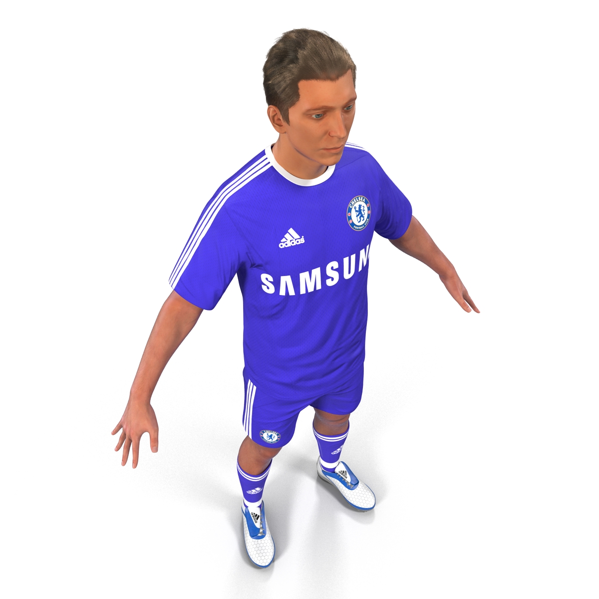 3D model Soccer Player Chelsea Rigged 2