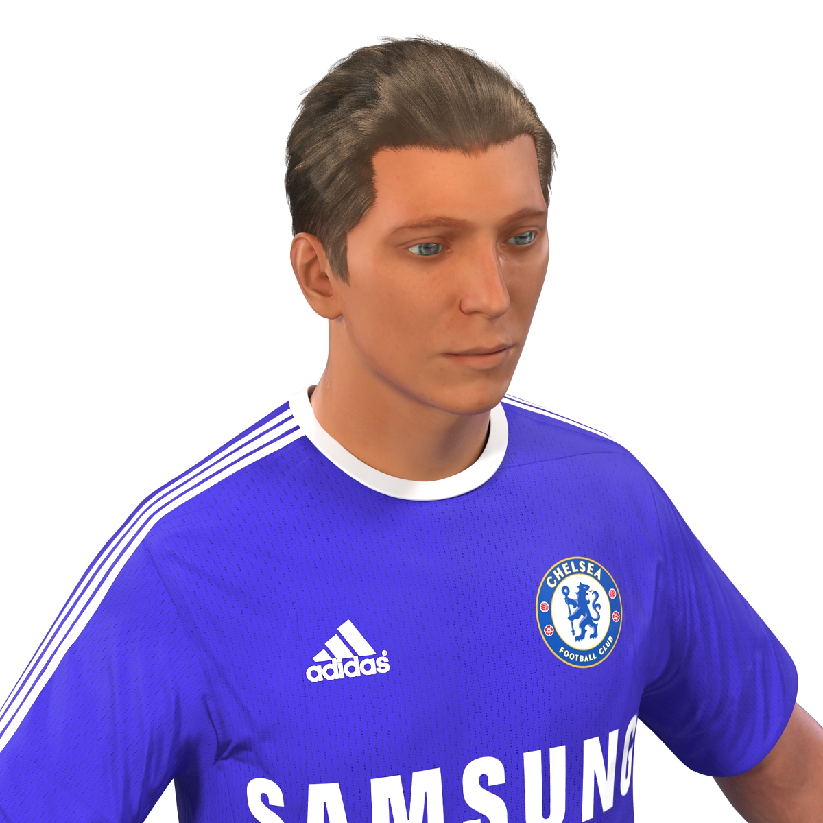 3D model Soccer Player Chelsea Rigged 2