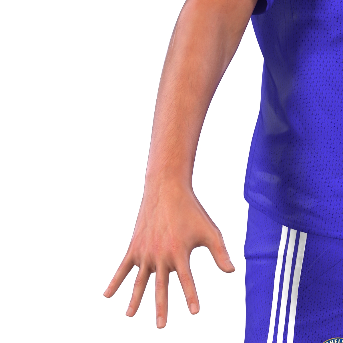 3D model Soccer Player Chelsea Rigged 2