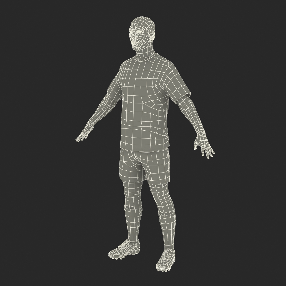 3D model Soccer Player Chelsea Rigged 2