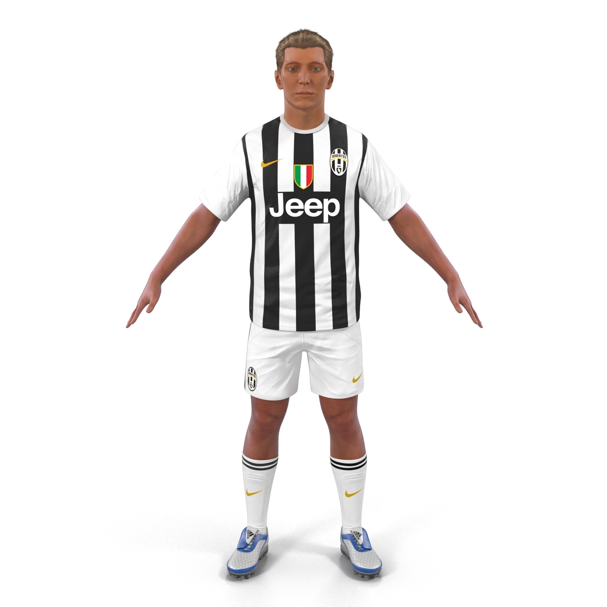 Soccer Player Juventus Rigged 3D model