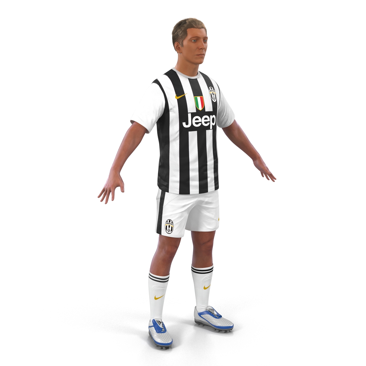 Soccer Player Juventus Rigged 3D model