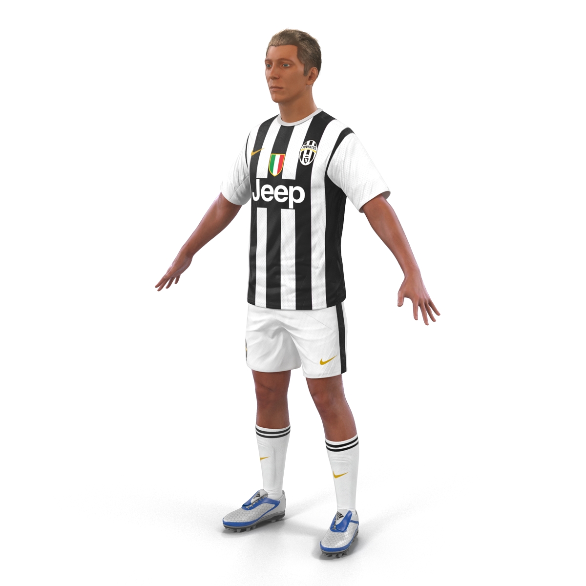 Soccer Player Juventus Rigged 3D model