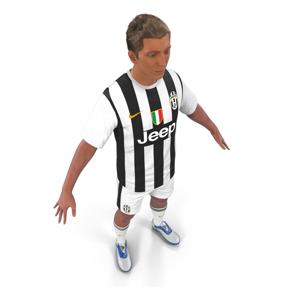 Soccer Player Juventus Rigged 3D model