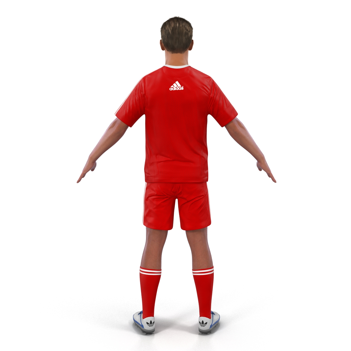 Soccer Player Liverpool Rigged 2 3D