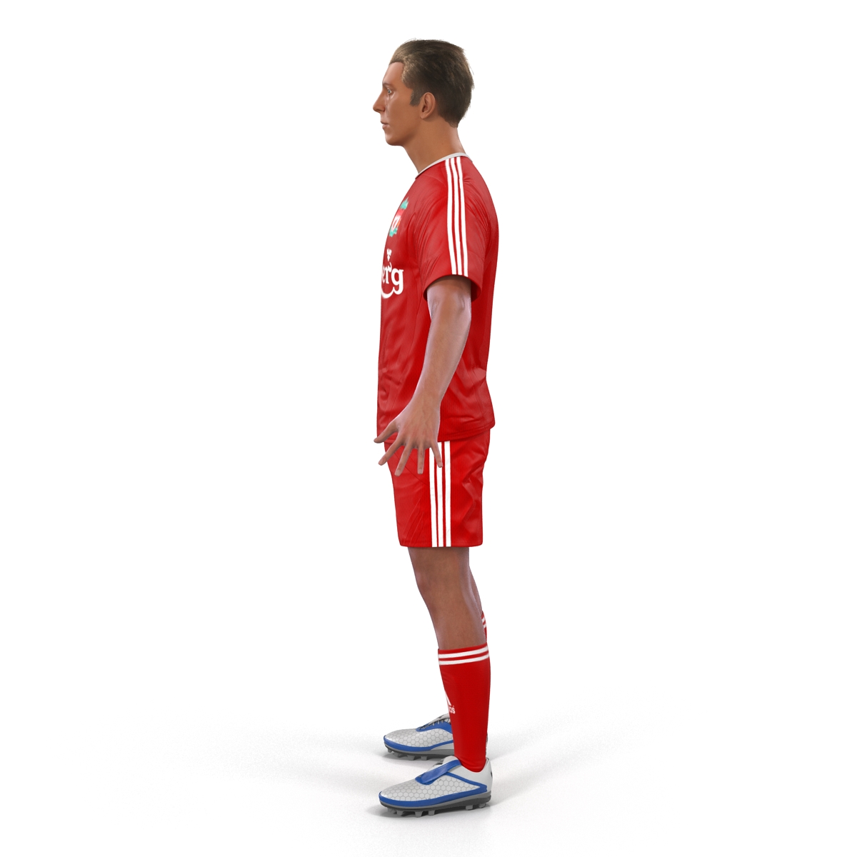 Soccer Player Liverpool Rigged 2 3D