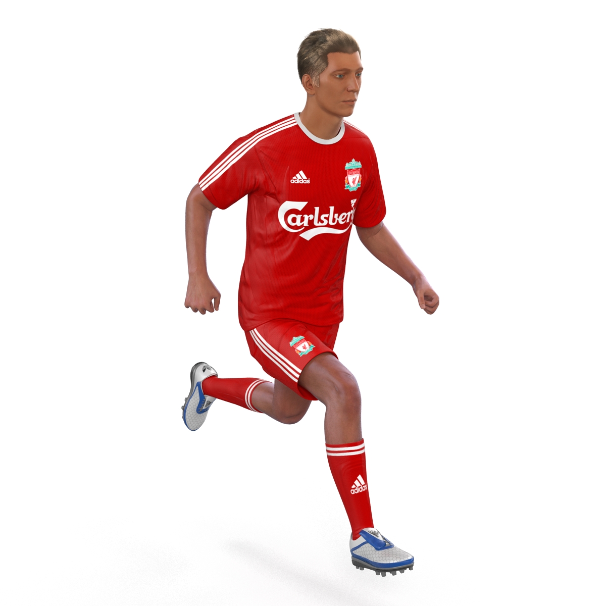 Soccer Player Liverpool Rigged 2 3D