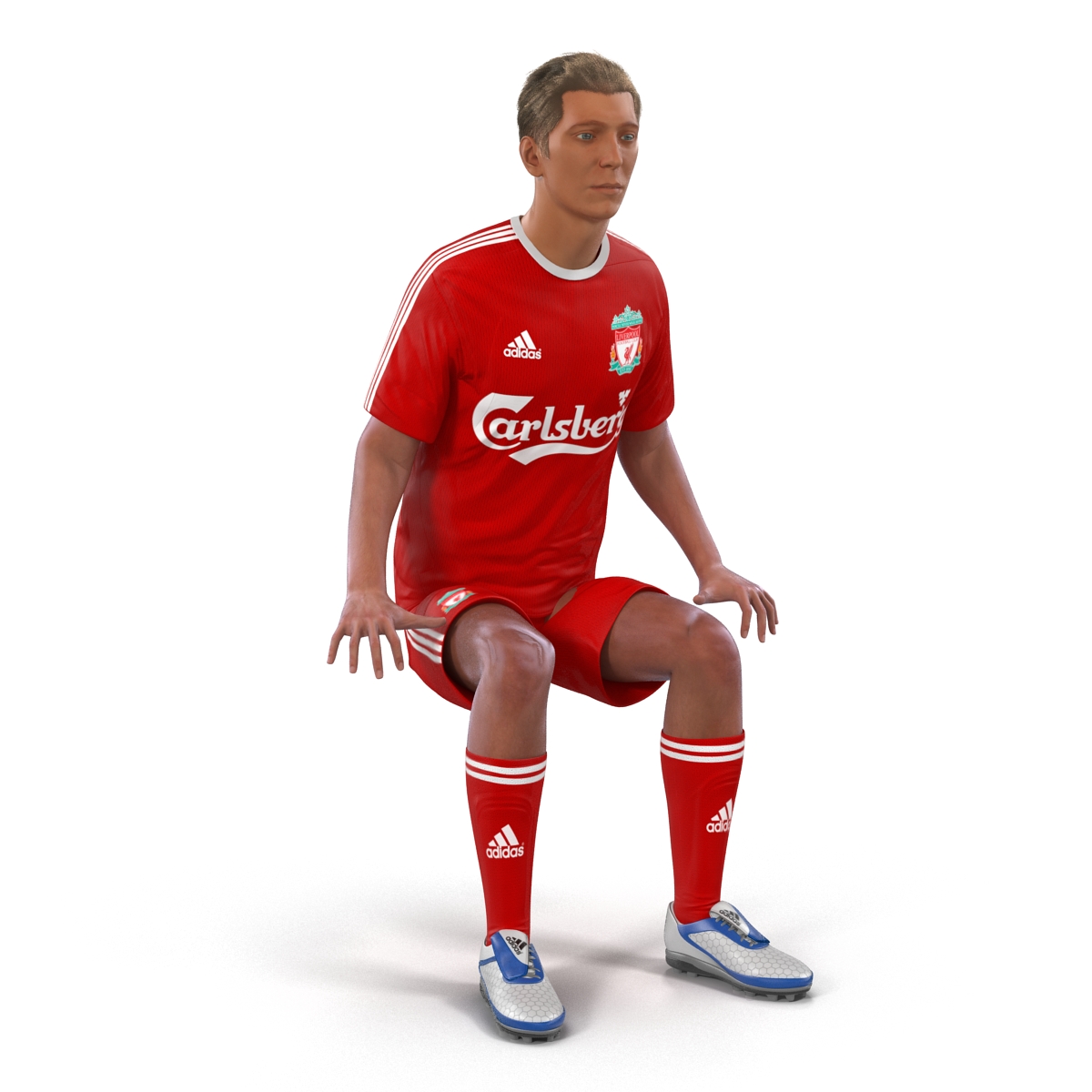 Soccer Player Liverpool Rigged 2 3D