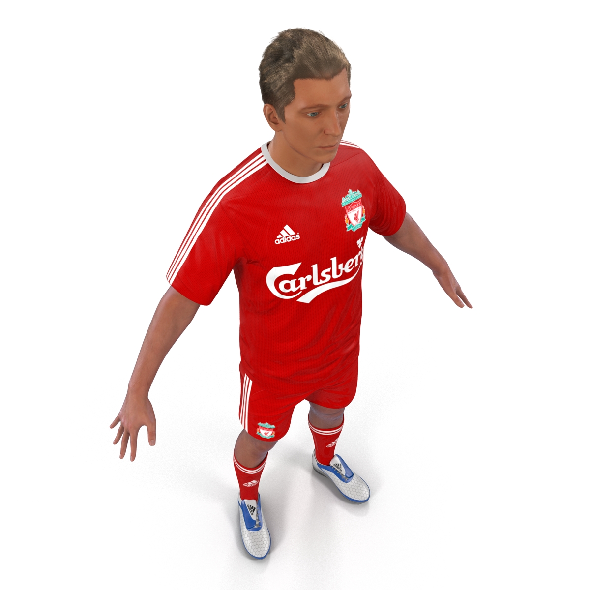 Soccer Player Liverpool Rigged 2 3D