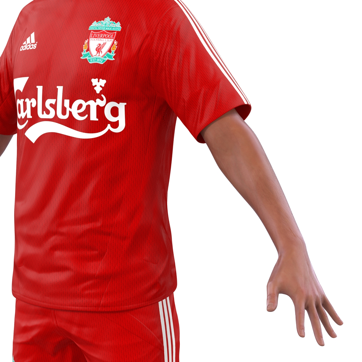 Soccer Player Liverpool Rigged 2 3D