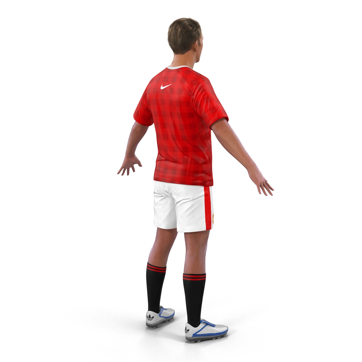 3D model Soccer Player Manchester United Rigged 2