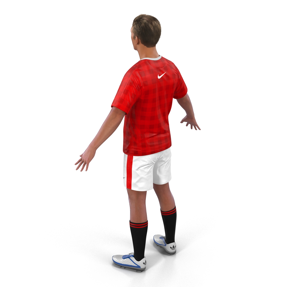 3D model Soccer Player Manchester United Rigged 2