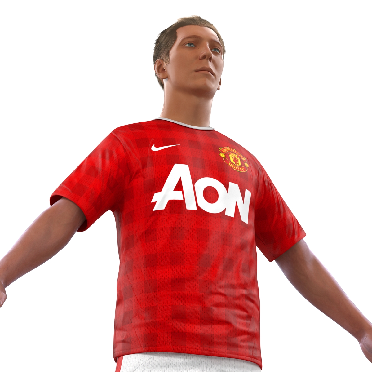 3D model Soccer Player Manchester United Rigged 2