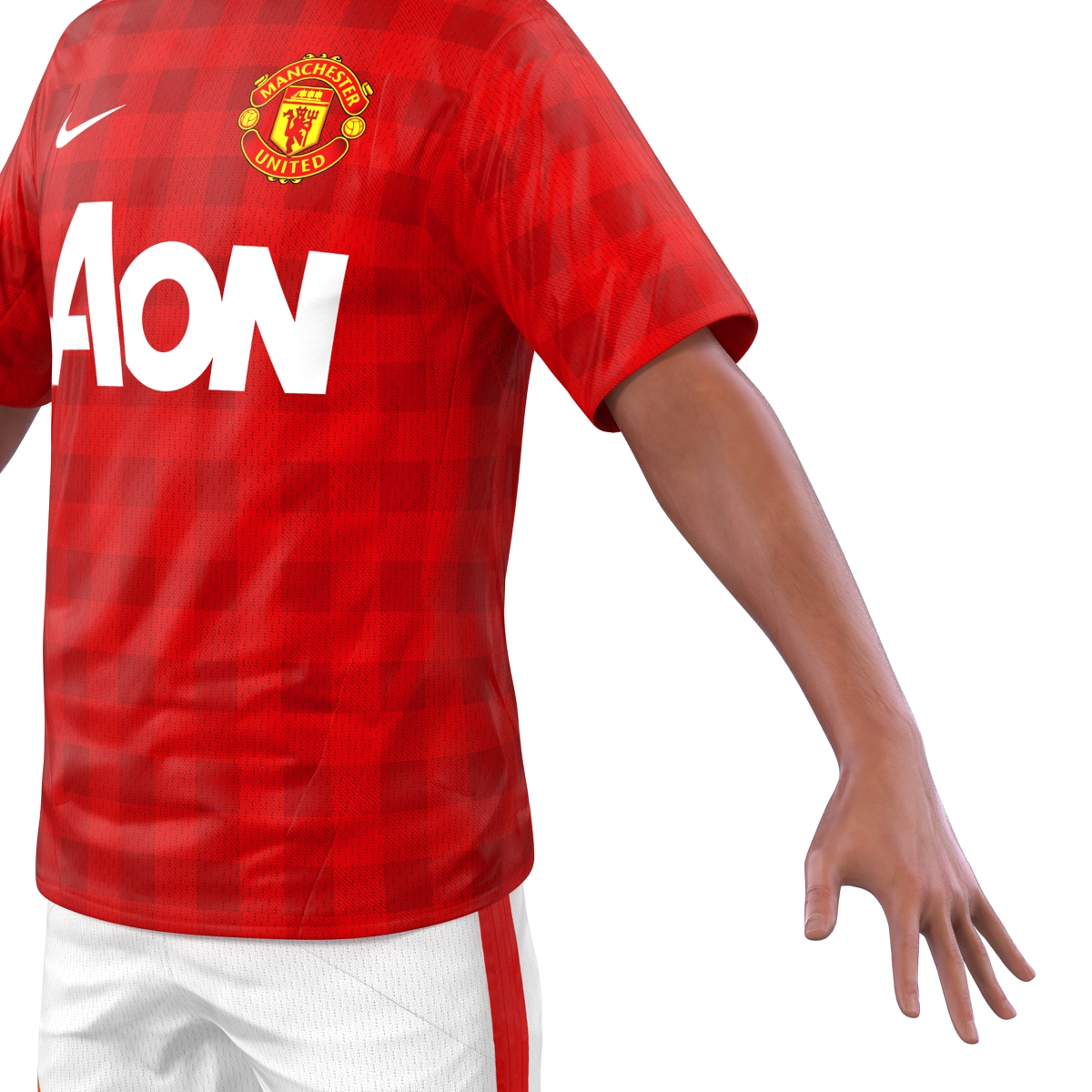 3D model Soccer Player Manchester United Rigged 2