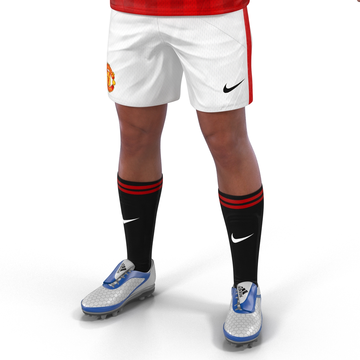 3D model Soccer Player Manchester United Rigged 2