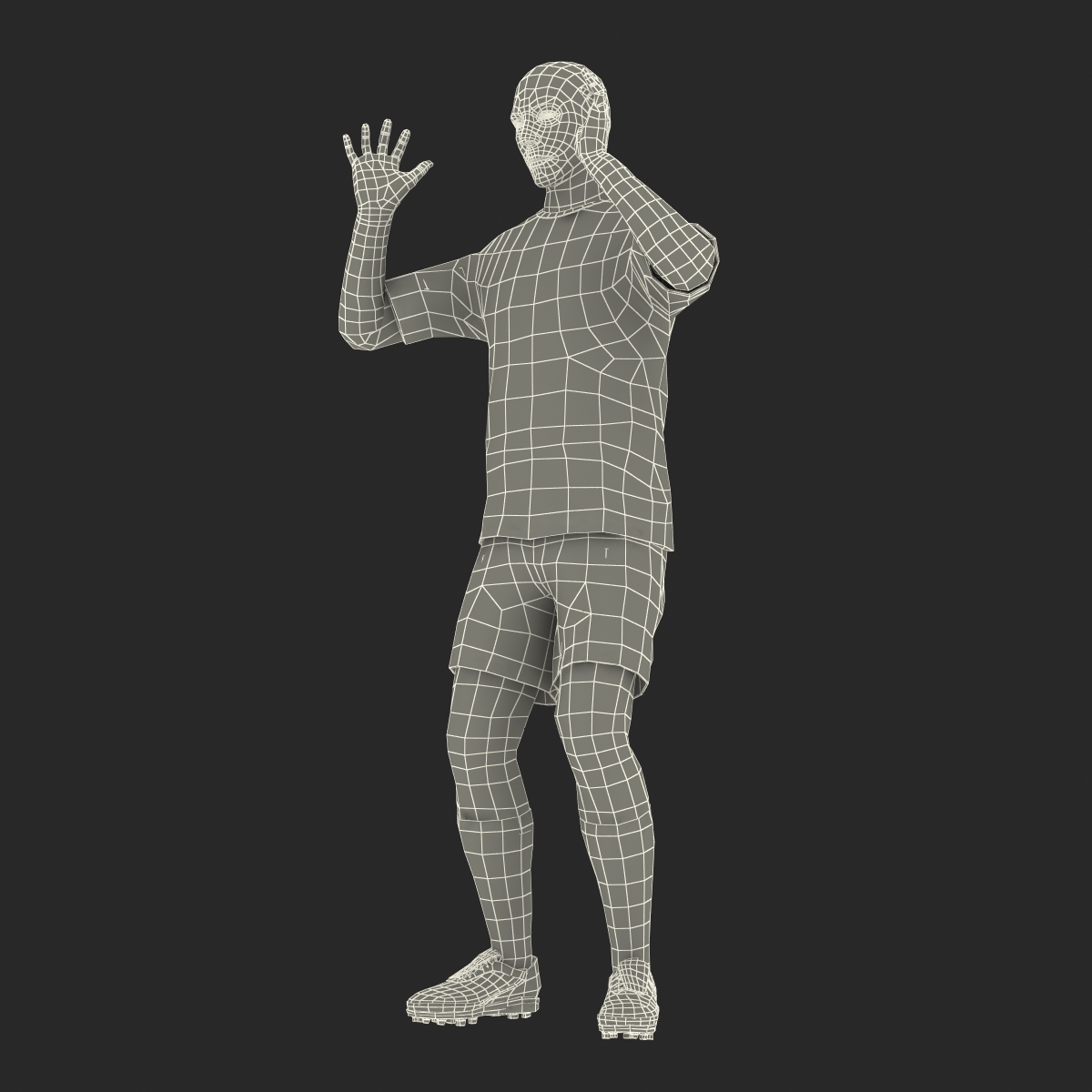 3D model Soccer Player Manchester United Rigged 2