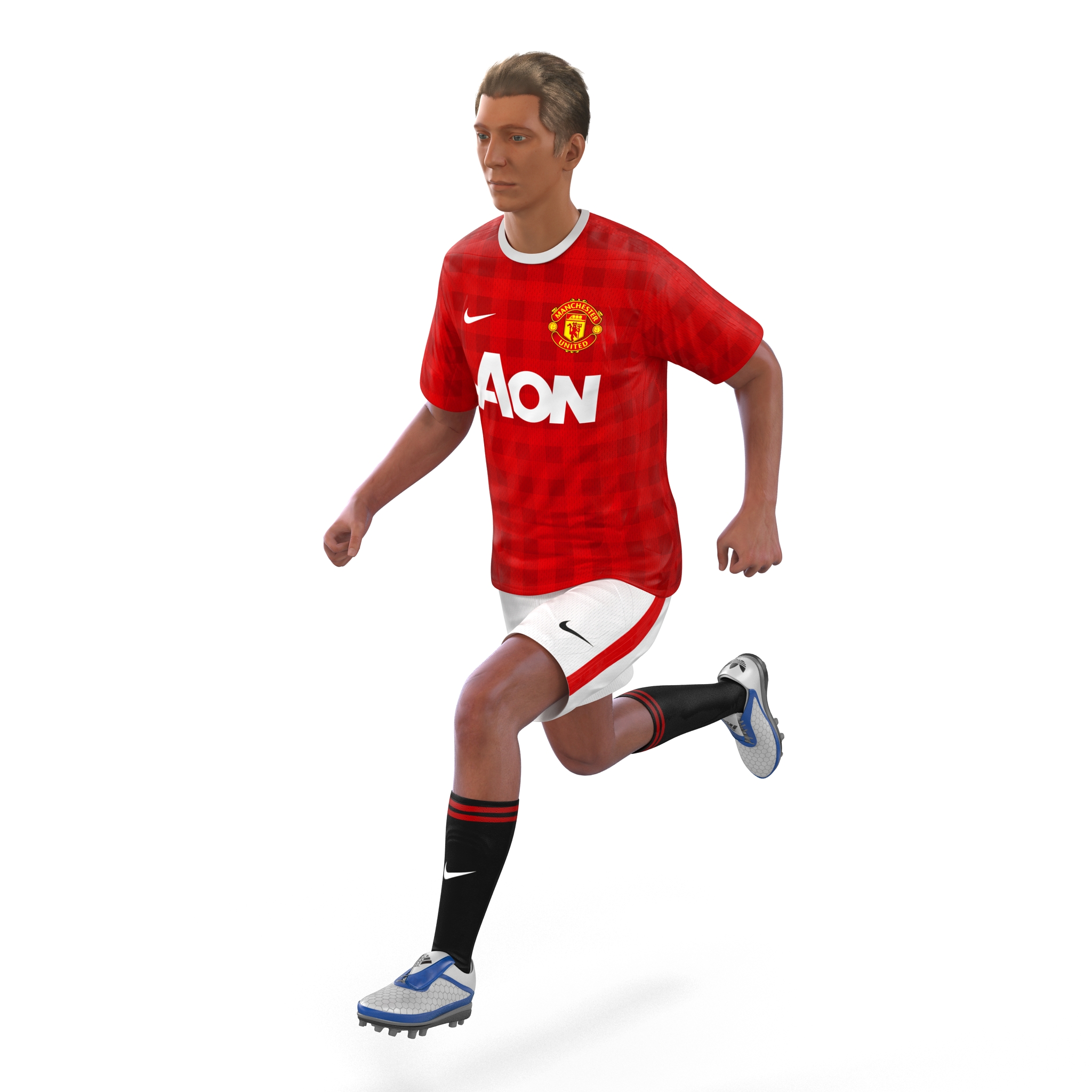 3D Soccer Player Manchester United Rigged model