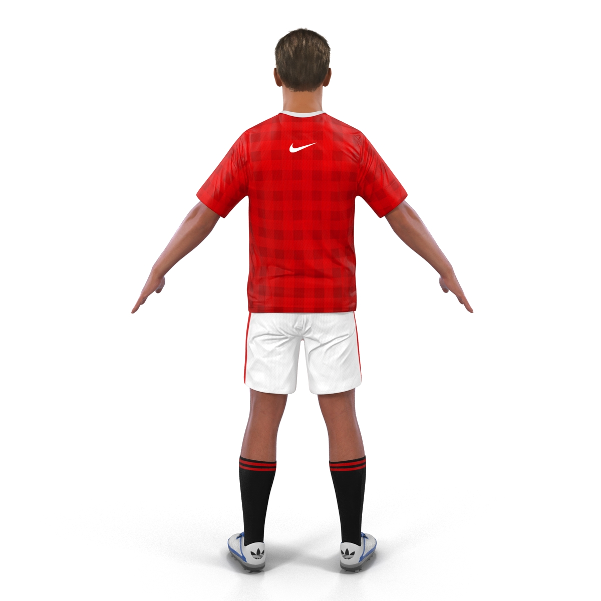 3D Soccer Player Manchester United Rigged model