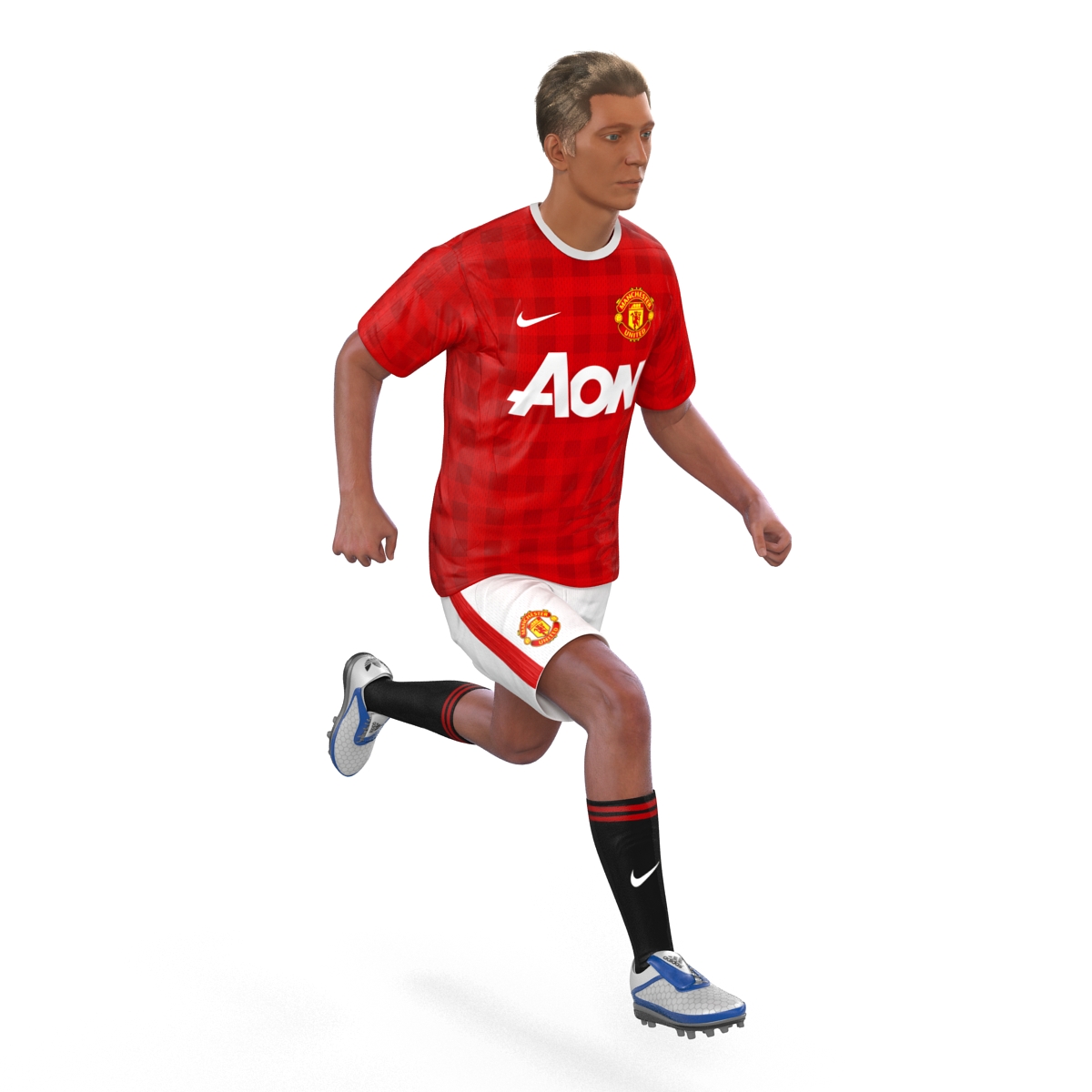 3D Soccer Player Manchester United Rigged model